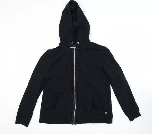 Maine New England Women's Black Hooded Full Zip Jacket Size 14