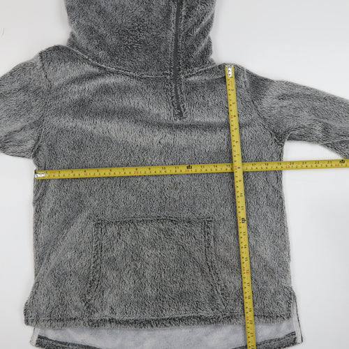 Next Women Grey Small 1/4 Zip Pullover Fleece Sweatshirt