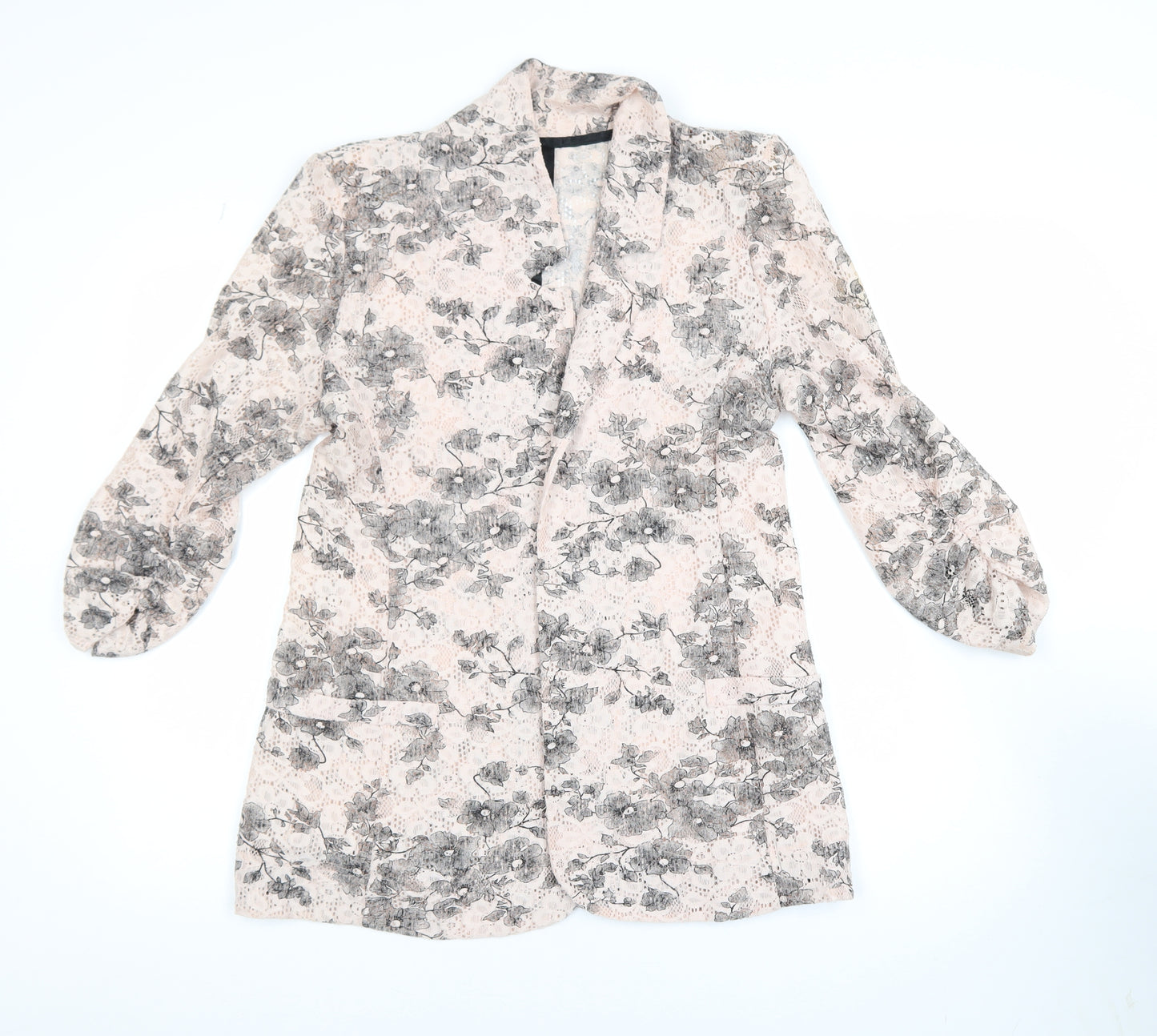 Next Women’s Beige Floral Lace Cardigan Size 16 Lightweight