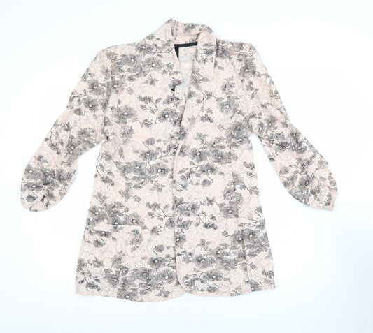 Next Women’s Beige Floral Lace Cardigan Size 16 Lightweight