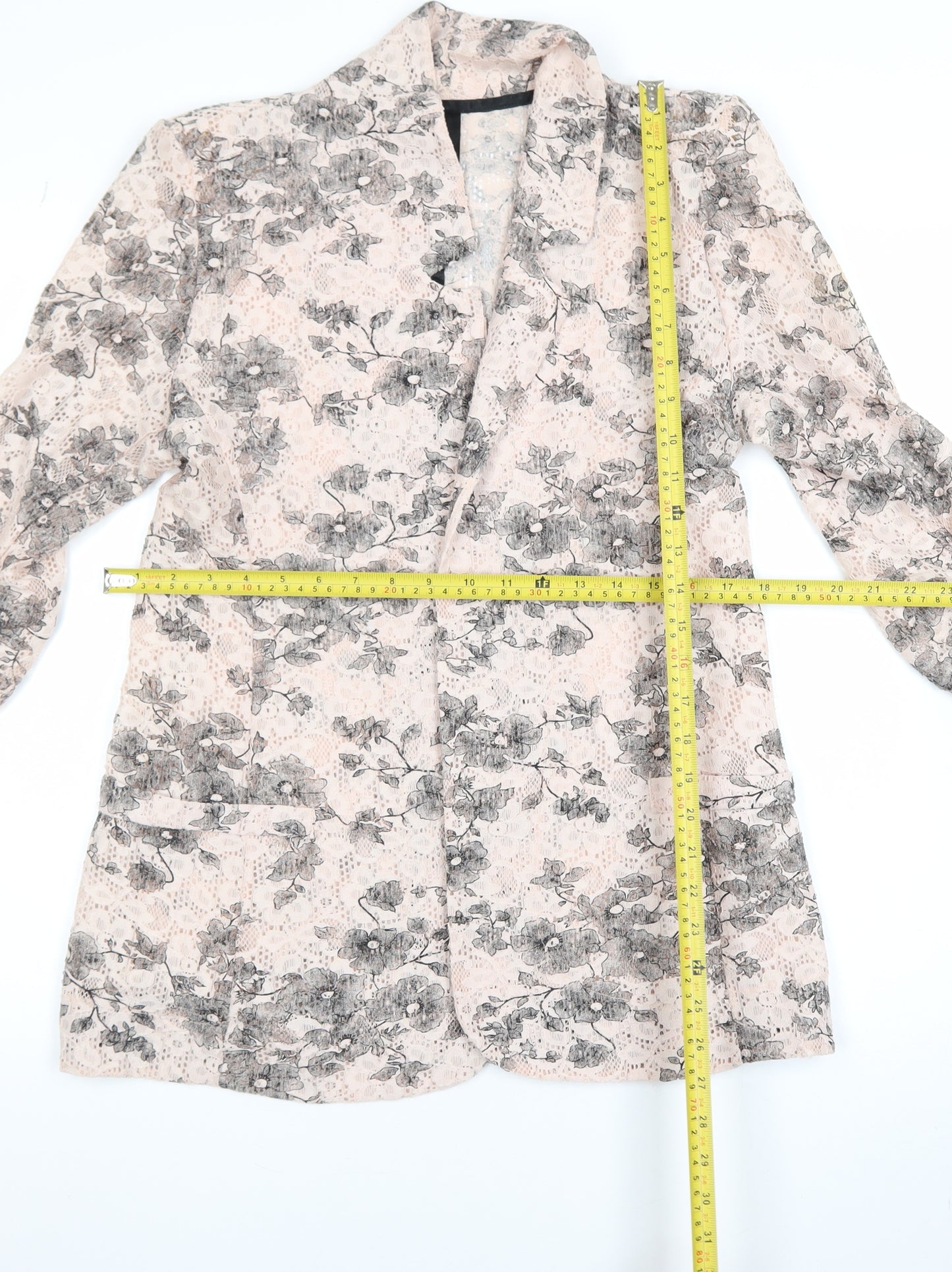 Next Women’s Beige Floral Lace Cardigan Size 16 Lightweight