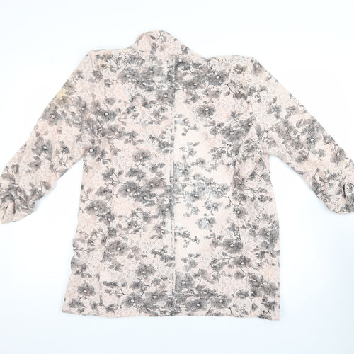 Next Women’s Beige Floral Lace Cardigan Size 16 Lightweight