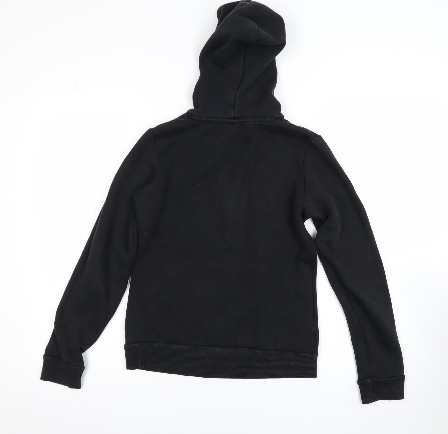 Puma Women's Black Pullover Hoodie Size 8 Cotton Blend Logo Sweatshirt