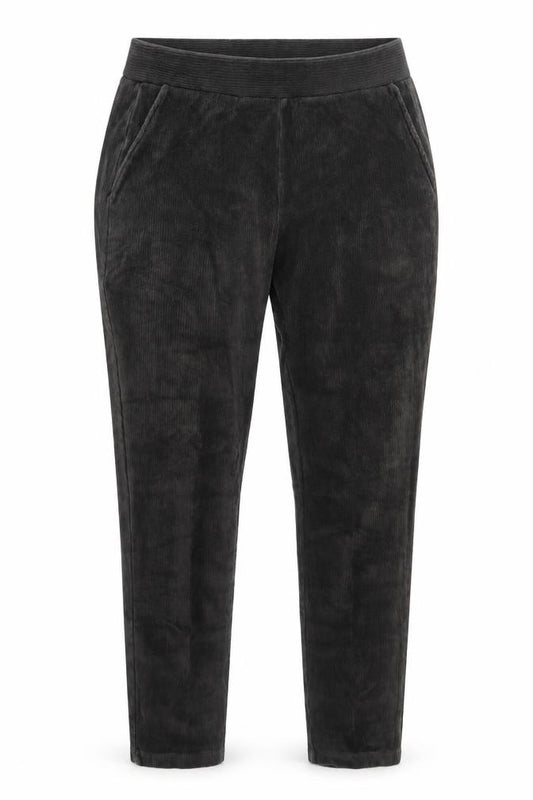 Lands' End Women Black Corduroy Ankle Leggings XS Cotton Blend