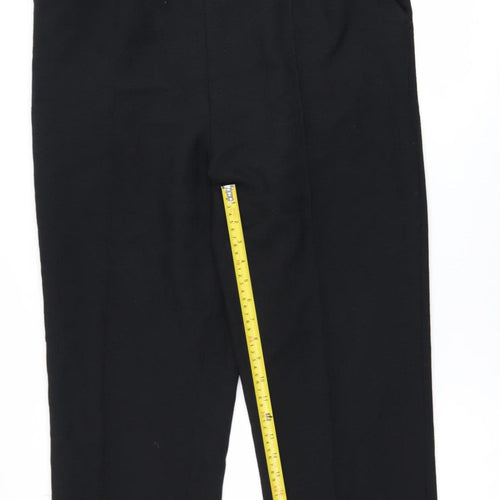 Marks and Spencer Women Black Size 16 Long Tailored Trousers