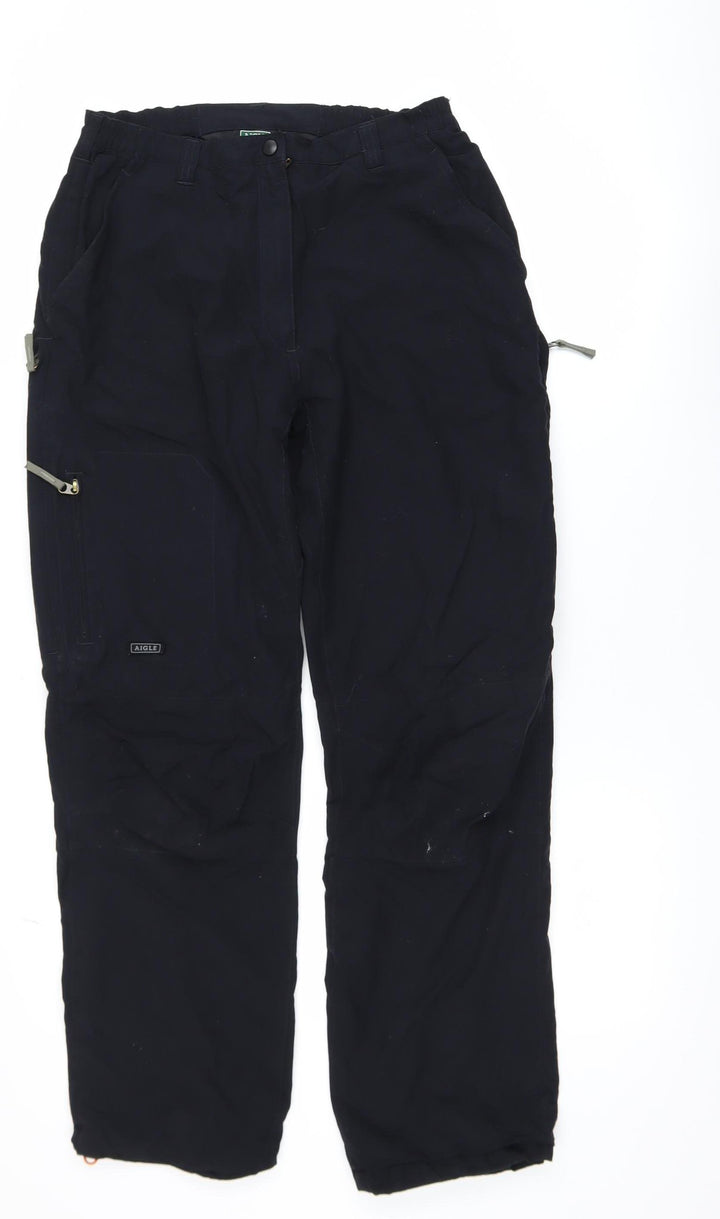 Aigle Men's Black Cargo Trousers Size L Regular Fit Outdoor Pants