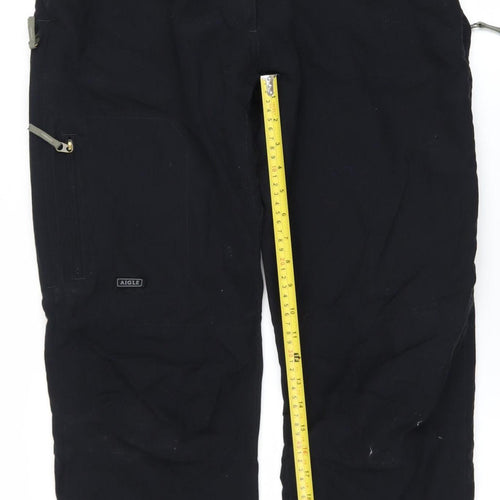 Aigle Men's Black Cargo Trousers Size L Regular Fit Outdoor Pants