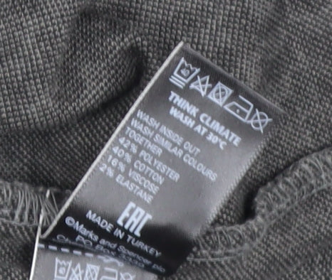 Marks and Spencer Women Black Check Shift Dress Size 14