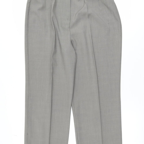 Sarah Hamilton Women’s Grey Size 12 Straight Pleated Trousers