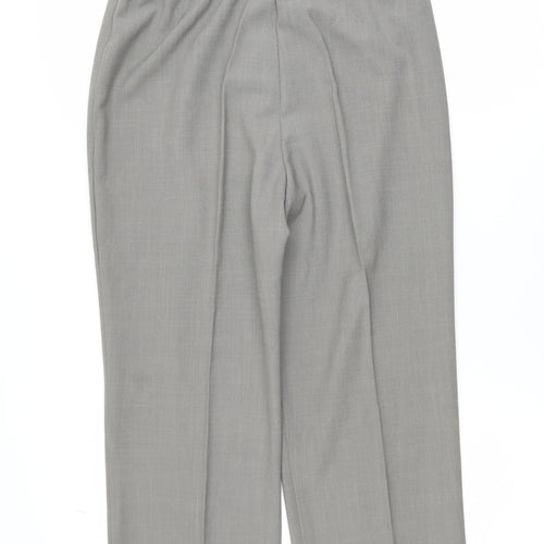 Sarah Hamilton Women’s Grey Size 12 Straight Pleated Trousers