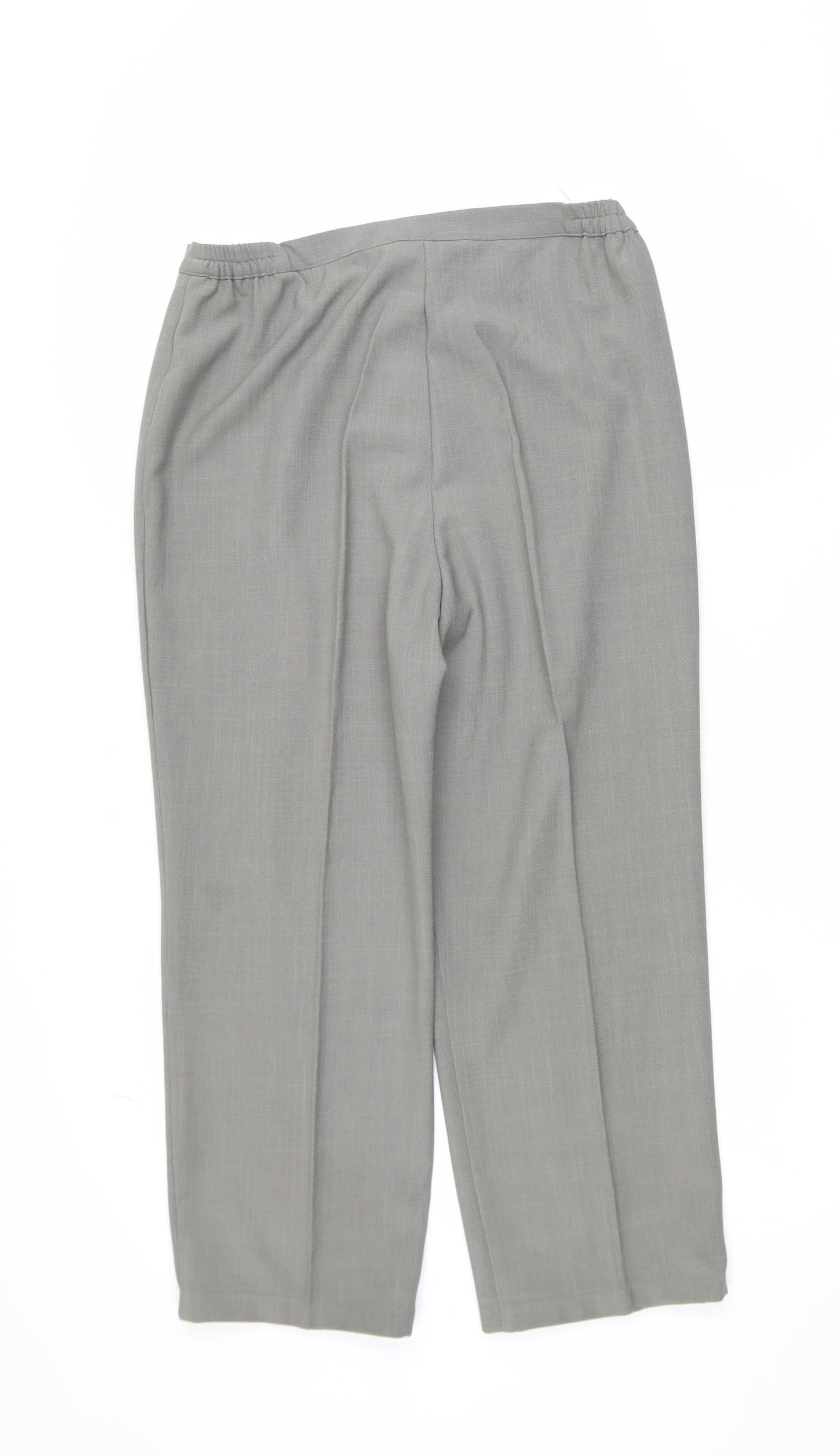 Sarah Hamilton Women’s Grey Size 12 Straight Pleated Trousers
