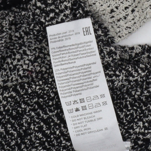 Vero Moda Women's Black White Check Knit Jumper Size S