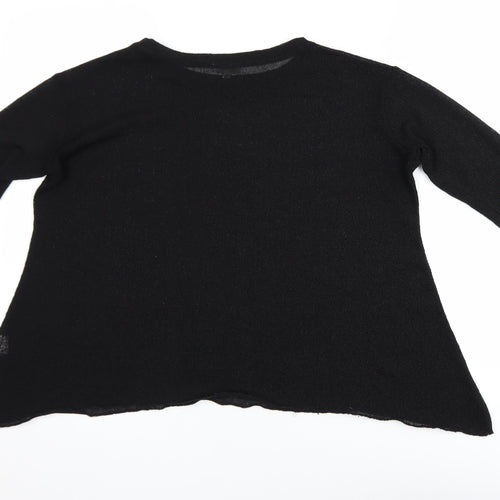River Island Women’s Black Size 10 Crew Neck Long Sleeve Jumper