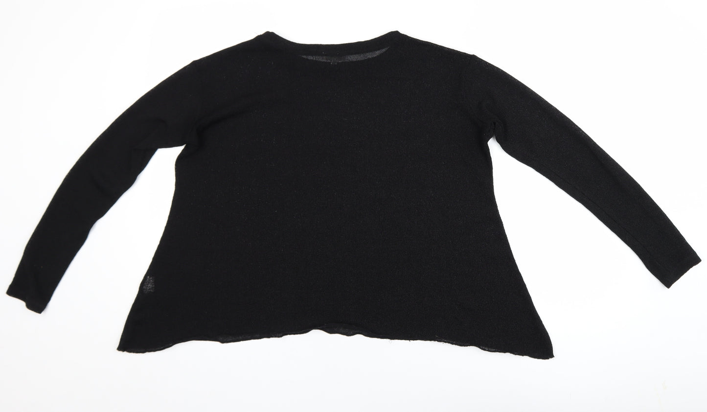 River Island Women’s Black Size 10 Crew Neck Long Sleeve Jumper