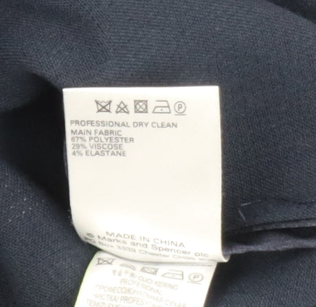 Marks and Spencer Women's Blue Check Overcoat Size 18