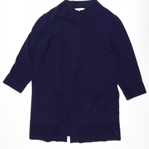 Jasper Conran Women’s Blue Knit Cardigan Size 16 Lightweight Open Front