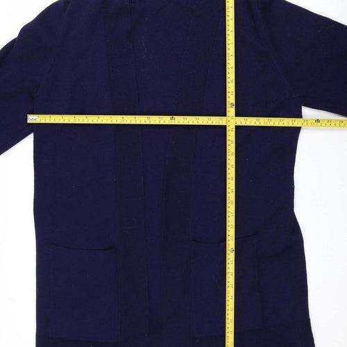 Jasper Conran Women’s Blue Knit Cardigan Size 16 Lightweight Open Front