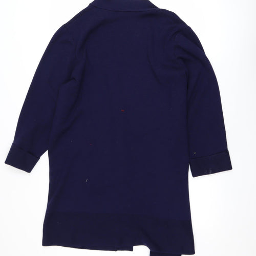 Jasper Conran Women’s Blue Knit Cardigan Size 16 Lightweight Open Front