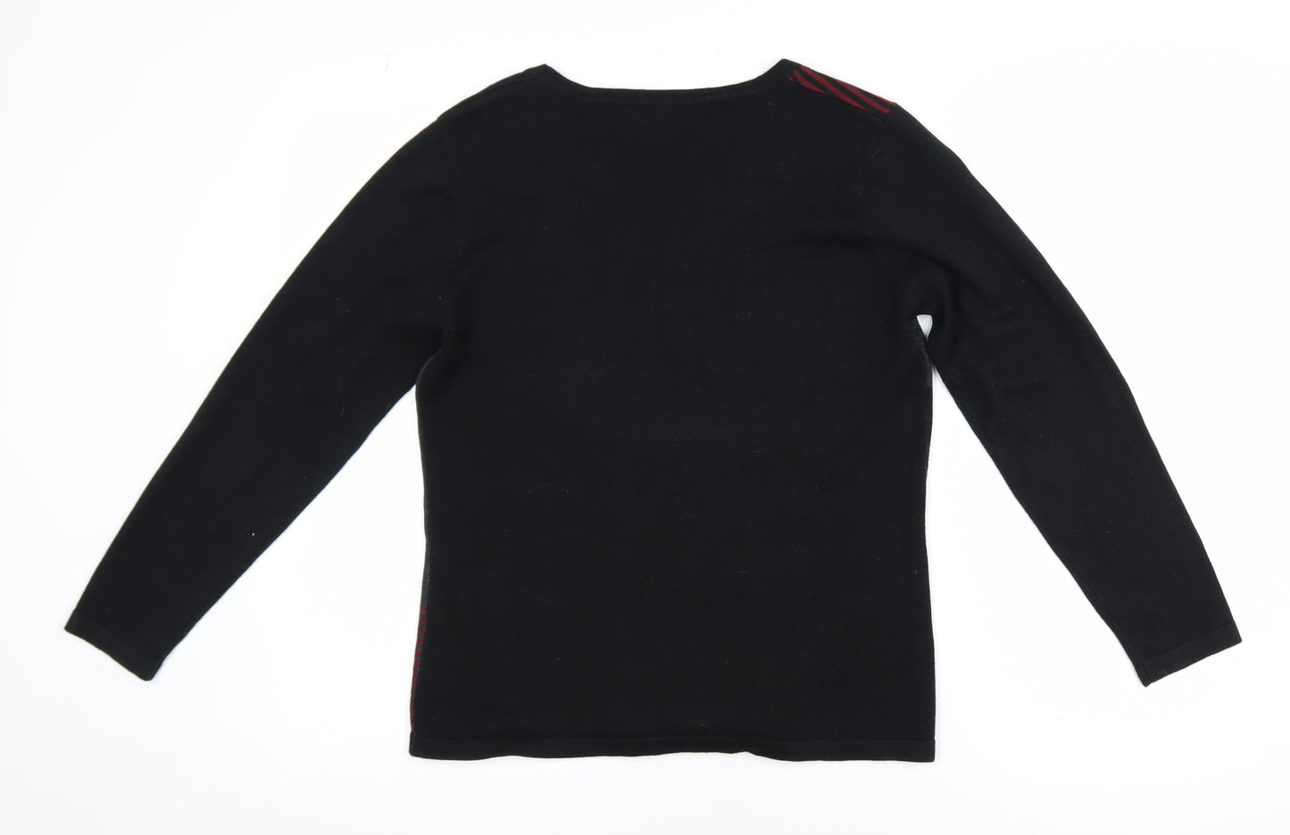 Chianti Men’s Black Geometric Knit Pullover Jumper Size S