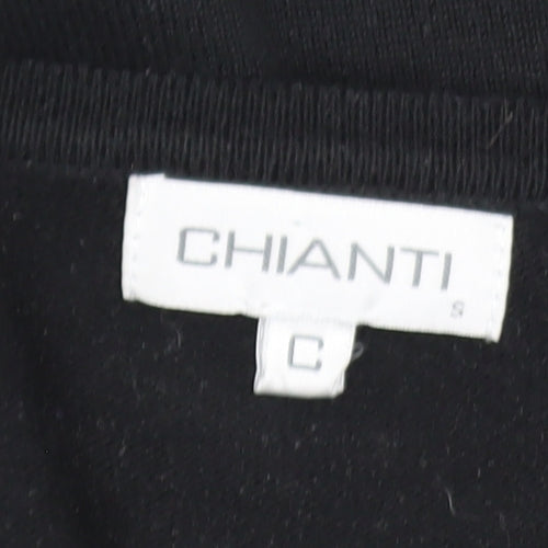 Chianti Men’s Black Geometric Knit Pullover Jumper Size S