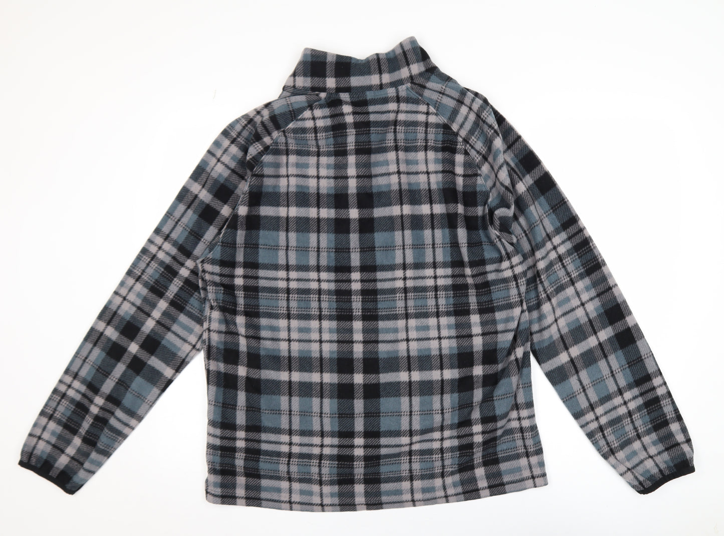 Outdoor Products Men's Grey Plaid 1/4 Zip Fleece Sweatshirt XL