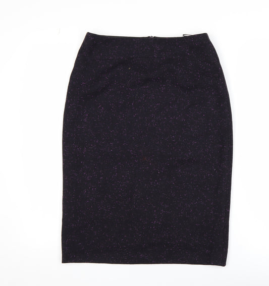 Jaeger Women Black Wool Cashmere Pencil Skirt Size 10 Lined