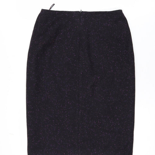 Jaeger Women Black Wool Cashmere Pencil Skirt Size 10 Lined