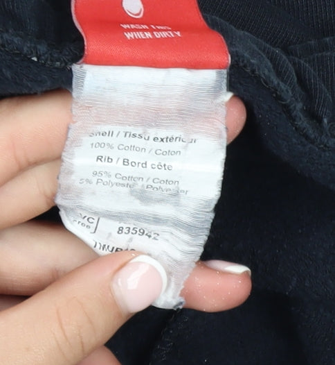 Puma Men Black Jogger Trousers S Elastic Waist Logo Sweatpants