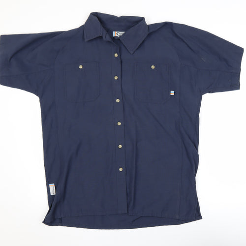 TOG24 Men's Blue Short Sleeve Button-Up Casual Shirt Size L
