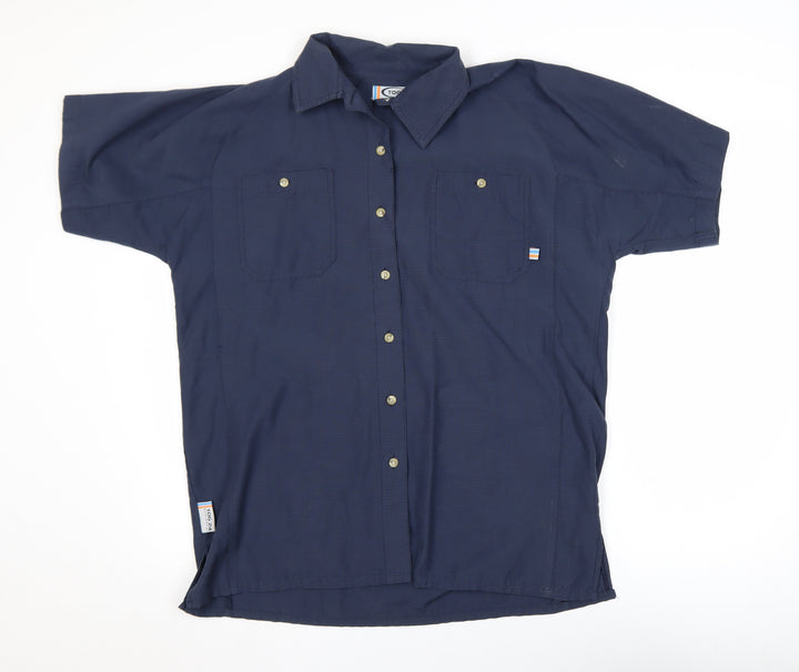 TOG24 Men's Blue Short Sleeve Button-Up Casual Shirt Size L