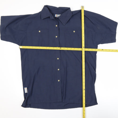 TOG24 Men's Blue Short Sleeve Button-Up Casual Shirt Size L