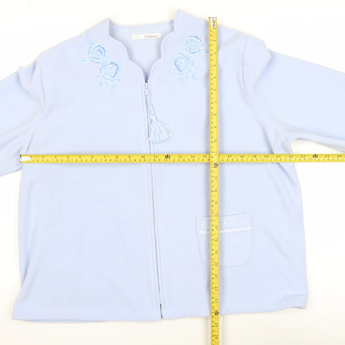 Marks and Spencer Women Blue Fleece Zip Jacket Size 16-18