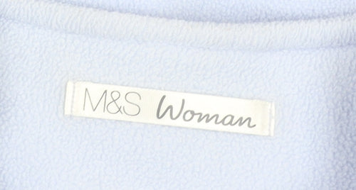 Marks and Spencer Women Blue Fleece Zip Jacket Size 16-18