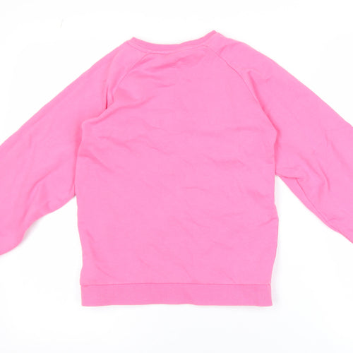 Barbie Girls Pink Crew Neck Cotton Pullover Sweatshirt Size 10 Years