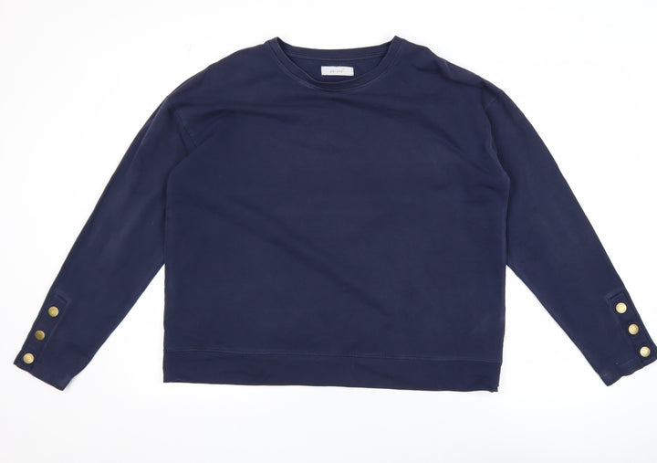 Marks and Spencer Men’s Blue Regular Fit Cotton Sweatshirt Size L