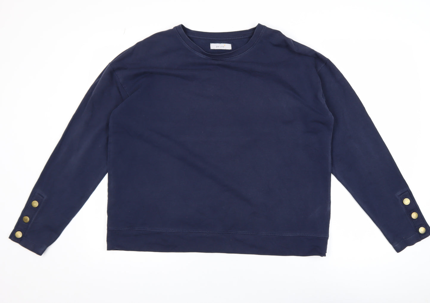 Marks and Spencer Men’s Blue Regular Fit Cotton Sweatshirt Size L