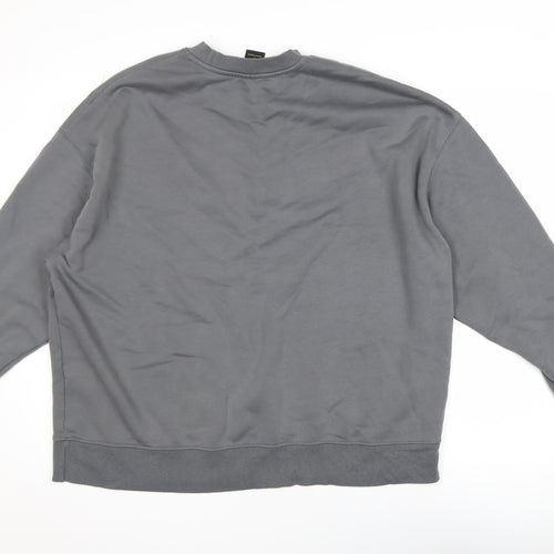 Nirvana Grey Graphic Pullover Sweatshirt Women L Cotton Blend