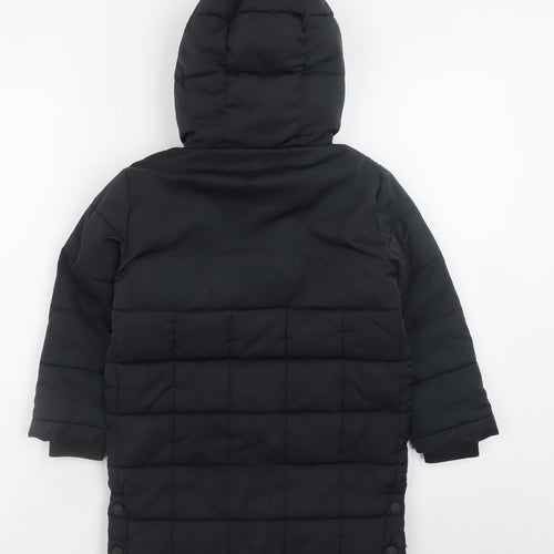 Ted Baker Boys Black Hooded Puffer Coat 4 Years - Lined Winter Jacket