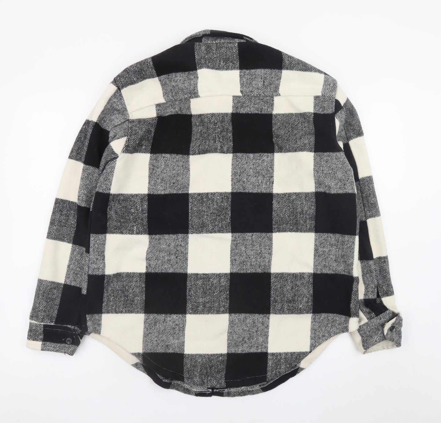 Brave Soul Men's Black Check Flannel Jacket M Casual Button Shirt