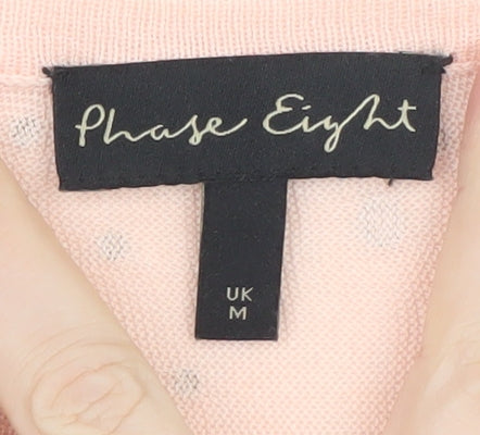 Phase Eight Women's Pink Beaded Dolman Jersey T-Shirt Medium