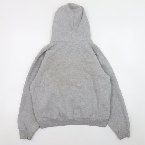 FDNY Men's Grey Pullover Hoodie Size S Embroidered Logo Sweatshirt
