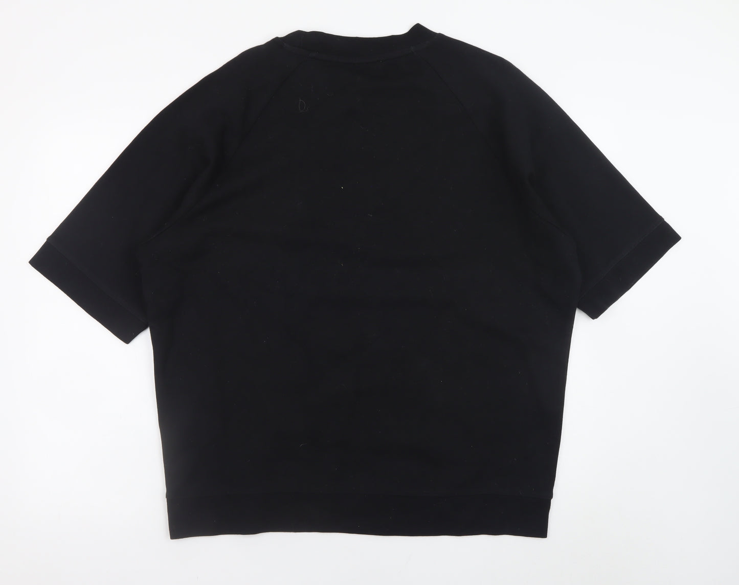 Zara Men's Black XL Relaxed Fit Short Sleeve Pullover Sweatshirt