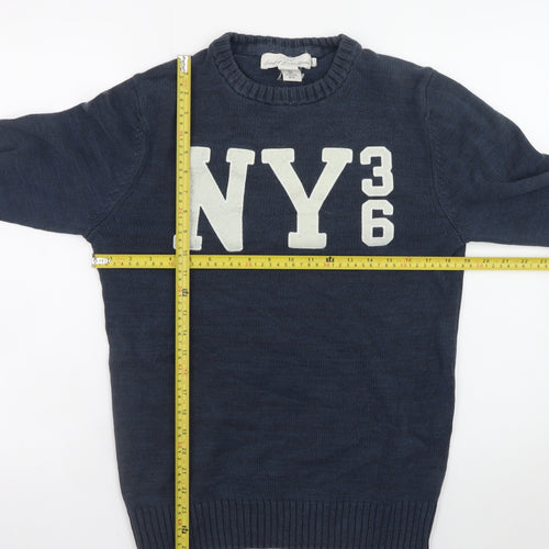 L.O.G.G. Mens Blue Cotton NY36 Crew Neck Pullover Jumper Size S