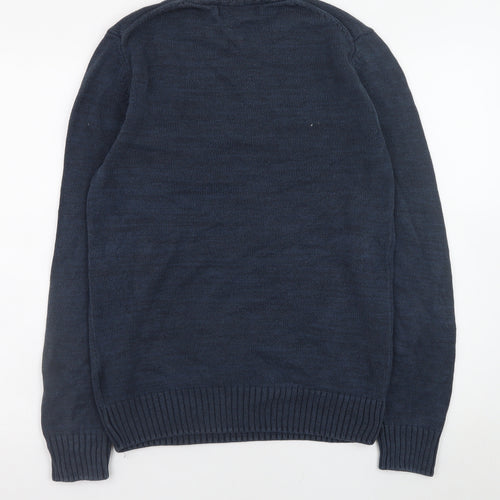 L.O.G.G. Mens Blue Cotton NY36 Crew Neck Pullover Jumper Size S