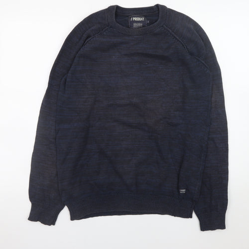 PRODUKT Men's Blue XL Crew Neck Pullover Jumper