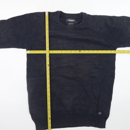 PRODUKT Men's Blue XL Crew Neck Pullover Jumper