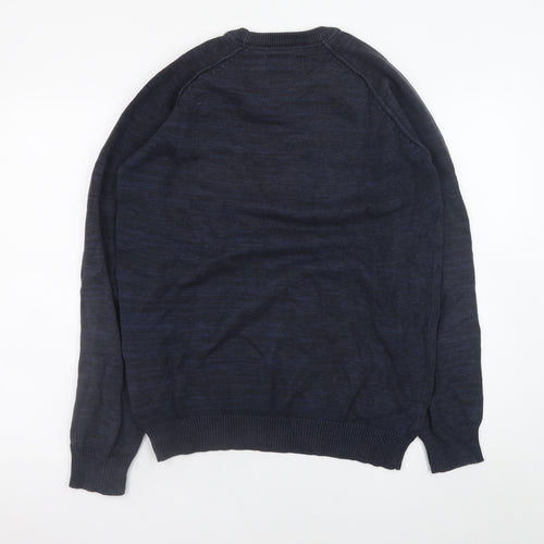 PRODUKT Men's Blue XL Crew Neck Pullover Jumper