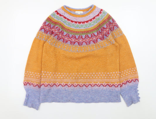 Monsoon Women's Multicoloured Fair Isle Wool Blend Jumper Size S