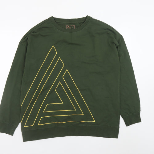 Next Men’s Green Graphic Print Cotton Sweatshirt Size L