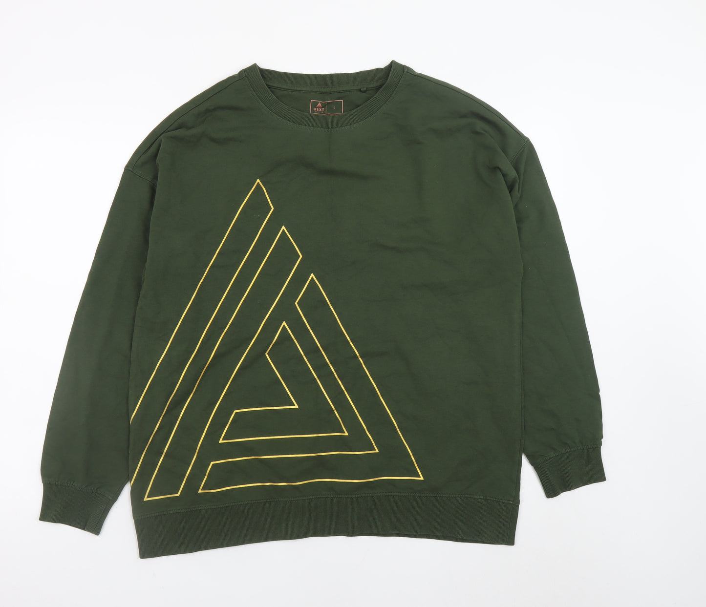 Next Men’s Green Graphic Print Cotton Sweatshirt Size L